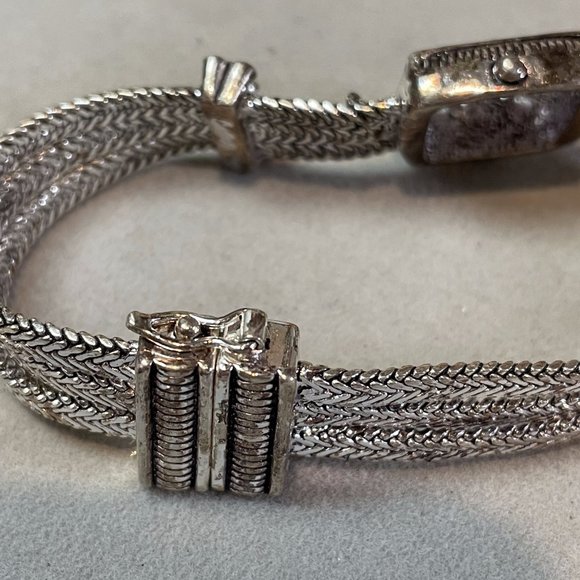 Napier Vintage Silverplate Filigree Chain Bracelet - Picture 2 of 9